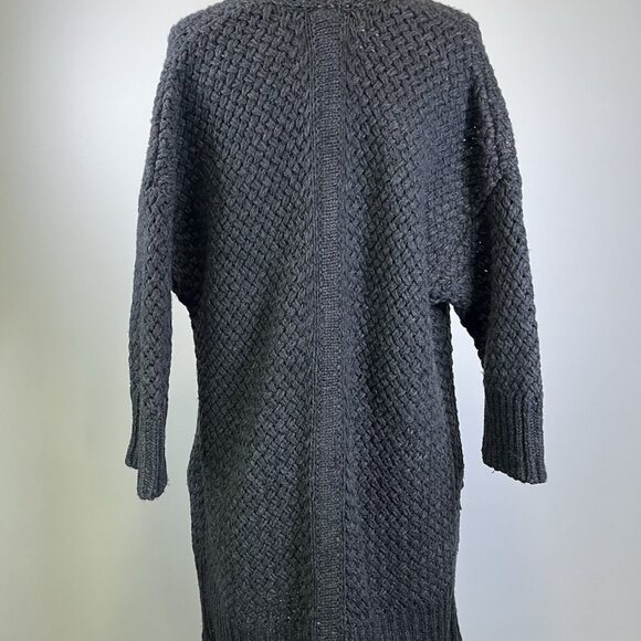 Banana Republic Textured Cocoon Long Wool Blend Cardigan Grey Small - Picture 9 of 13